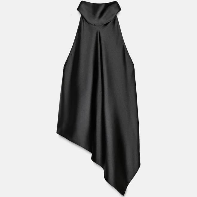 Zara Women's Asymmetric Halter Top