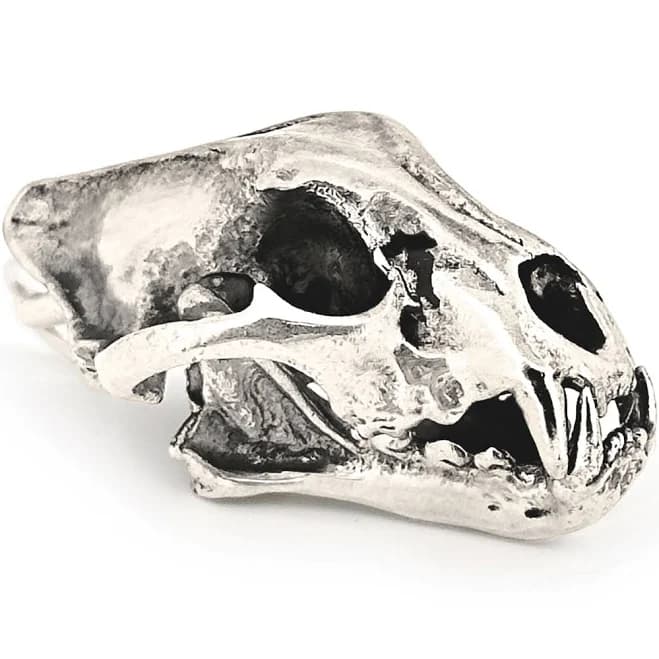 Jaguar Skull Pendant by Fire & Bone Bronze