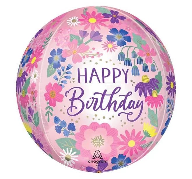 Bday Orbz HBD Garden Florals