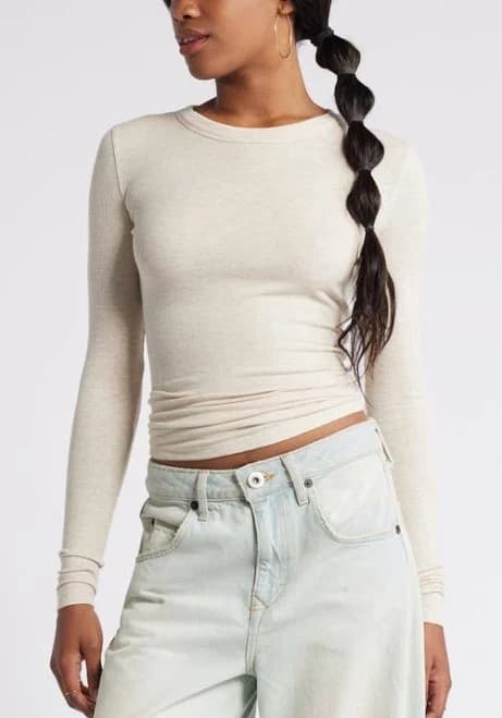 BP. Ribbed Long Sleeve T-Shirt