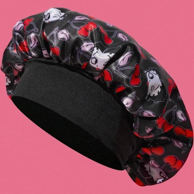 SHEIN Women's Satin Double-Layer Wide Elastic Sleep Cap