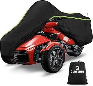 QUNSUNUS Waterproof Motorcycle Cover for Can-Am Spyder F3 2016-2023, 420D Heavy Duty Trike Cover with Wind, Sun, UV and Dust Protection
