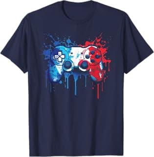 Patriotic Gamer - Red White Blue 4th of July Video Game T-Shirt