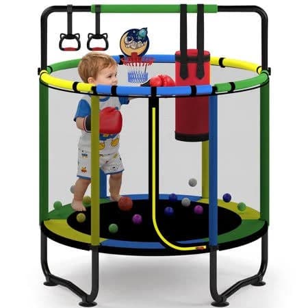 Shinpt Indoor Trampoline for Kids with Enclosure