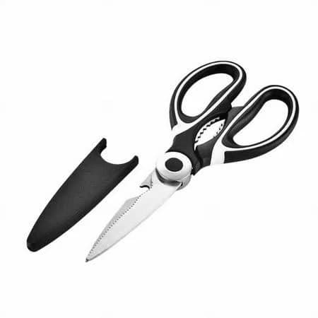 Heavy Duty Kitchen Shears Premium Ultra Sharp Multi Utility Poultry Scissors, 5-In-1 Stainless Steel Seafood & Herb Cutter with Bottle Opener, Non-