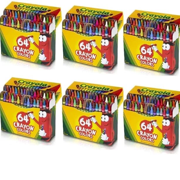 Crayola 64 Ct Crayons 6 Pack