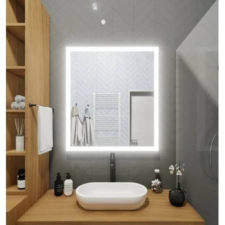Led Side-Lighted Bathroom Vanity Mirror Wide x Tall