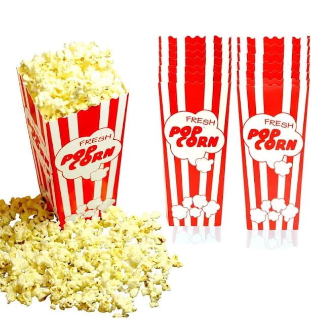 Movie Night Popcorn Paper Boxes Buckets