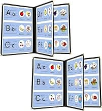 2 Pack Menu Covers 8.5 x 11 Inch, 3 Page Restaurant Menu Covers, Menu Book for Homeschool, Menu Holder