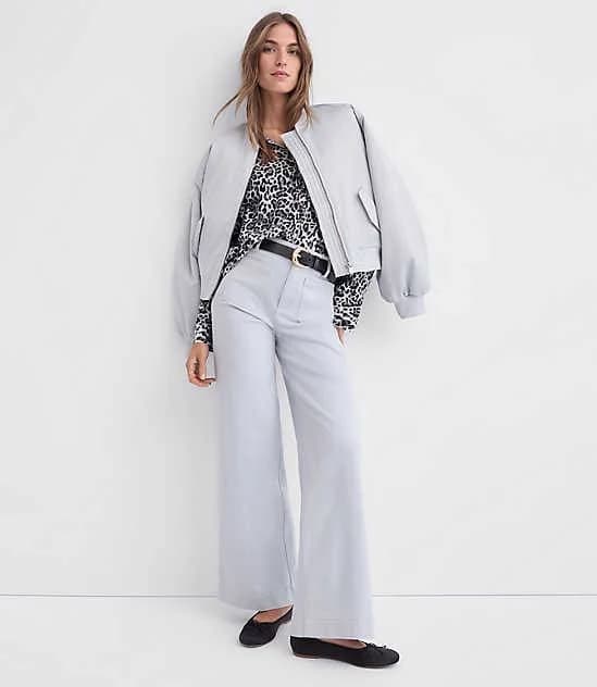 Loft Women's Palmer Wide Leg Twill Pants