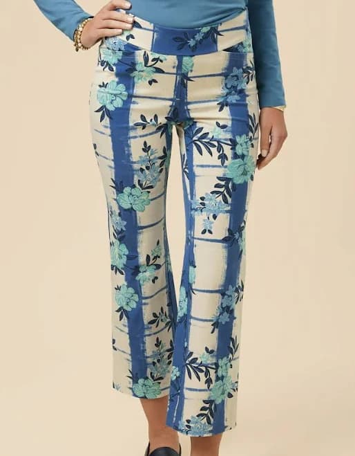 Maren Kick Flare Pants in Serpentine Floral Pane