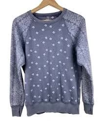 Aerie Floral Crewneck Pullover Sweatshirt Small Lightweight Distressed cottage