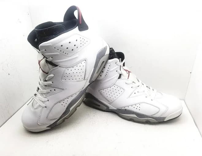 Men's Nike Air Jordan 6 Vi Retro White Infrared Red Black [384664-123]