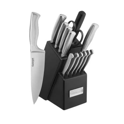 Cuisinart 15-Piece Stainless Steel Hollow Handle Knife Block Set