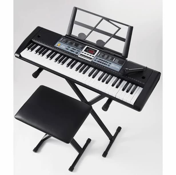 61-Key Electronic Keyboard with Seat & Stand