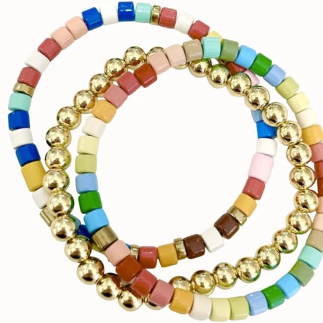 Summer Nights Beaded Mixed Stack Bracelets