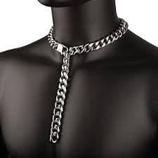 TIASRI Hip Hop Mens Choker Stainless Steel Miami Chain Curb Cuban Link Rapper Necklace Jewelry with Tail (8", 15mm width) | Amazon.com
