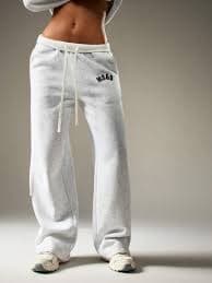 MISSGUIDED Wide Leg Drawstring Sweatpants With Logo Detail｜MISSGUIDED