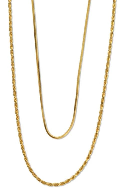 Argento Vivo Women's Sterling Silver Rope & Serpentine Chain Layered Necklace