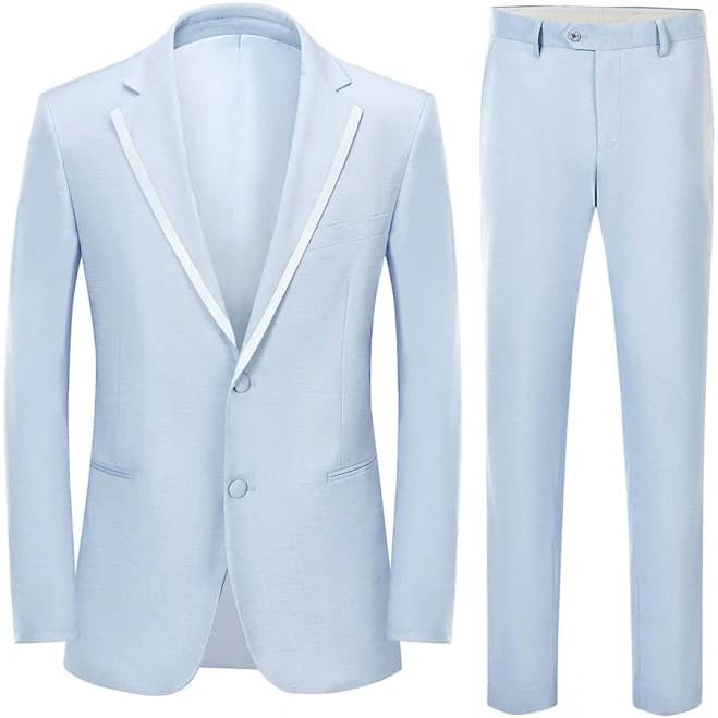 Zapaka Men's Slim Fit 2-Piece Prom Suit