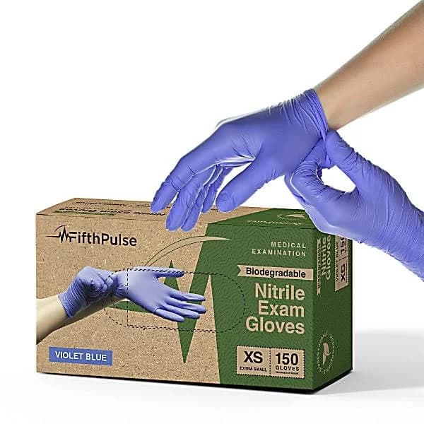 FifthPulse Biodegradable Disposable Nitrile Gloves