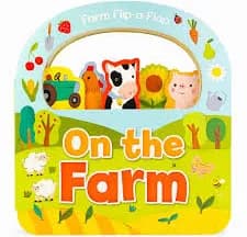 Cottage Door Press - On the Farm: Farm Flip-a-Flap Novelty Board Book with Handle