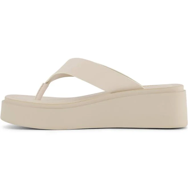 Cushionaire Women's Pippin Chunky Platform Flip Flops Stylish Wedge Thong Sandals for with Cushioned Footbed and Durable Flatform Sole