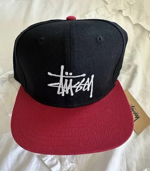Stussy Basic Logo Black/red Cap