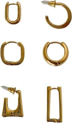 Time and Tru Women's Eb 6 On Basic Hoops Earrings