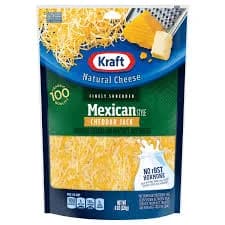 Kraft Mexican Style Cheddar Jack Finely Shredded Natural Cheese