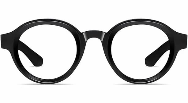 Zara Round Prescription Eyeglasses for Women, Black