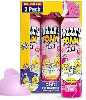 Perfectly Pink Bath Foam Soap for Kids (3 Pack) - Fun Aerosol Spray - Squishy Bubble Soap for Playtime - Gentle Cleanser Foaming Body Wash - Safe Bath Fun for Everyday Wash