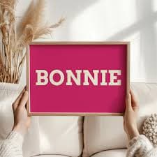 Bonnie Wall Art Print | Scottish Word Meaning Beautiful | Minimal Typography Poster | Gift for Her | Modern Home Decor | UK Printed | Scots - Etsy Australia