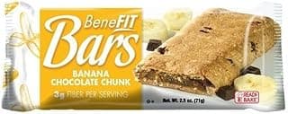 J and J Snack Banana Chocolate Chunk Readi Bake Benefit Breakfast Bar -- 48 per case.