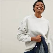 Everlane | Sweaters | Everlane Track Crew Sweatshirt Heather Gray | Poshmark