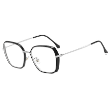 Amazon.com: HEBEHO Large Fashion Blue Light Computer Reading Glasses for Men Women Anti Fatigue Metal Spring Hinge Readers (Color : Silver Black, Size : 1.5X) : Health & Household