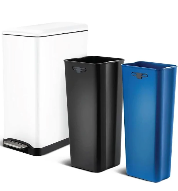 Home Zone Living 13 Gallon Dual Kitchen Trash Can and