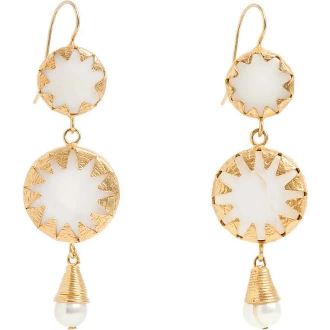Freya Rose Women's Warrioress Medallion Earrings