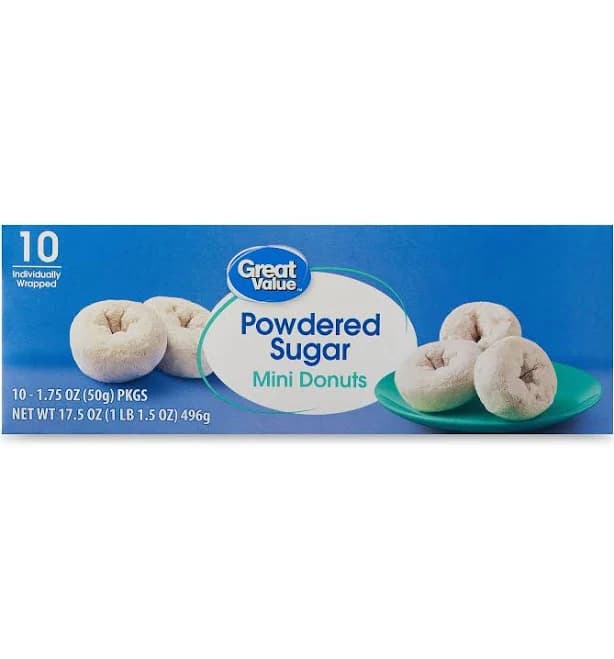 Great Value Powdered Sugar Mini Donuts