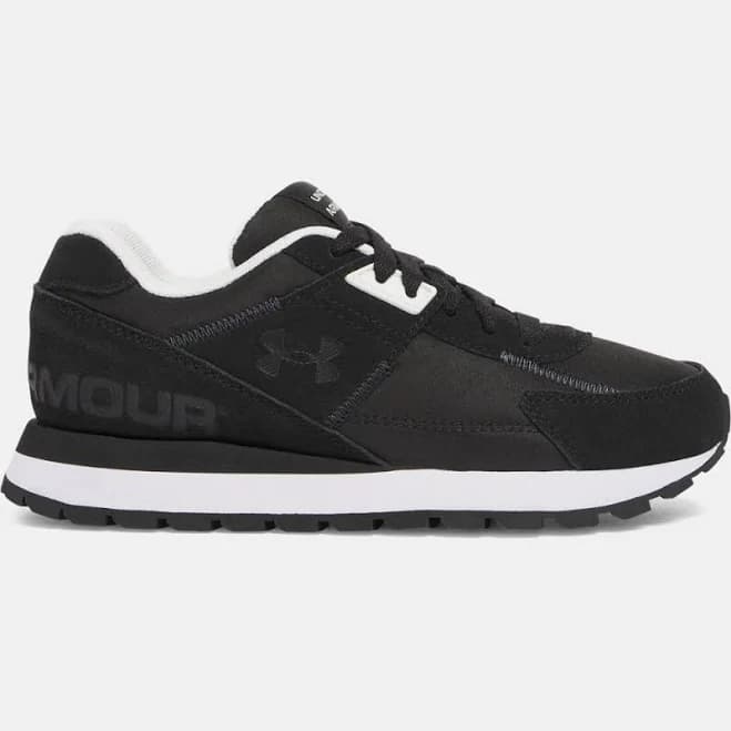 Youth Unisex Essential Runner Youth Shoes - Black, 7, Under Armour
