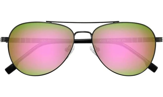 Aimo Double Bridge Metal Aviator Sunglasses