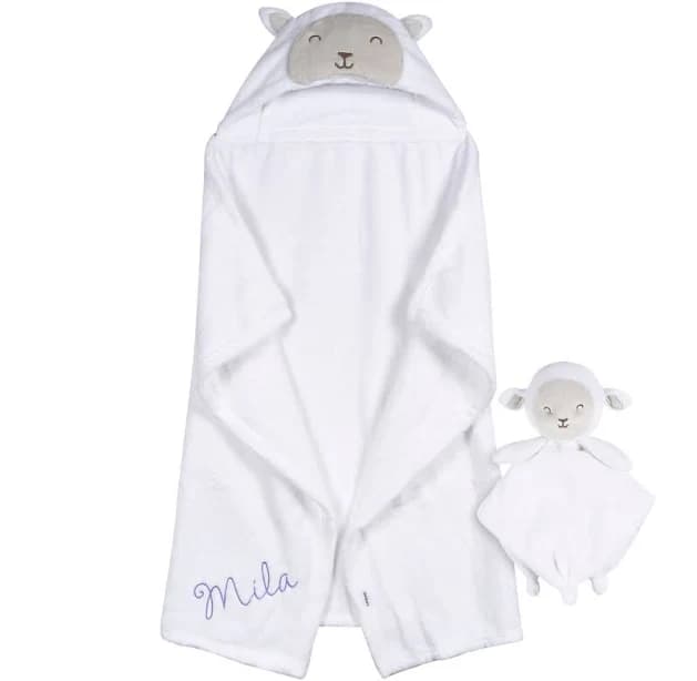 Gerber Baby Unisex Hooded Wearable Blanket and Security Blanket Set