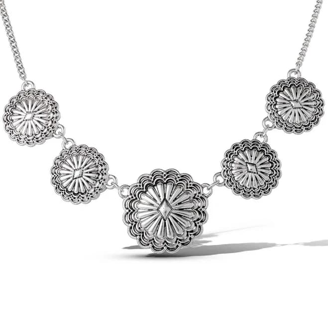 Antique Casting Flowers Pendant Necklace