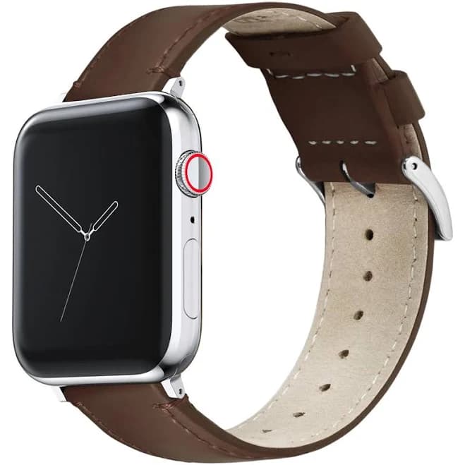 barton watch bands Brown Leather Apple Watch Band