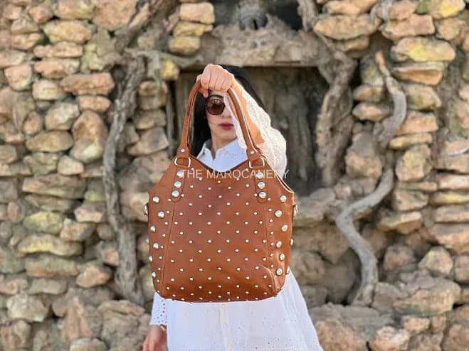 Studded Leather Handbag