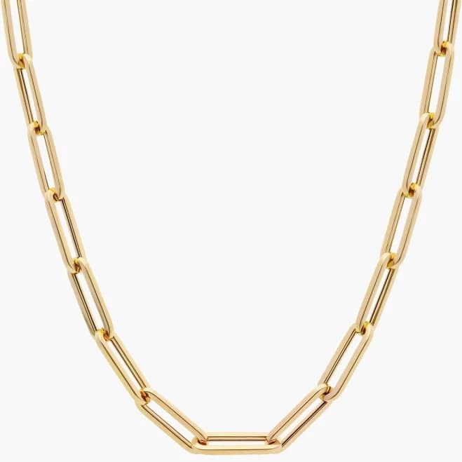 Blue Nile 14K Italian Yellow Gold Paperclip Necklace