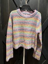La Ligne Cheire Rainbow Stripe Wool & Cashmere Sweater - Women's Size XL - EUC | eBay