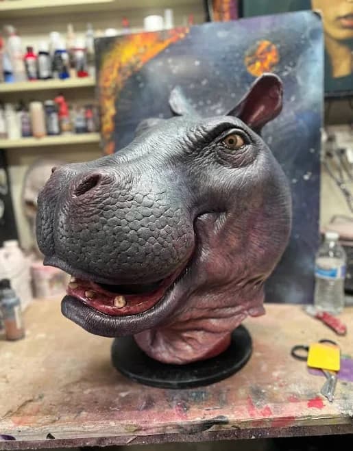 Hippo Animal Creature Latex Mask