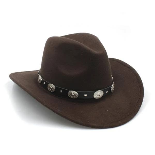 Felt Oval Metal Fedora Cowboy Hat
