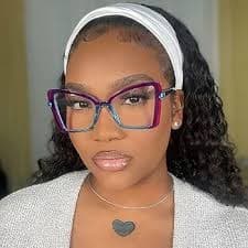 Amazon.com: VOOGLAM Gafas de bloqueo de luz azul ojo de gato de gran tamaño para mujeres anti fatiga ocular gafas púrpura DJesica GJGA601284-02 : Salud y Hogar
